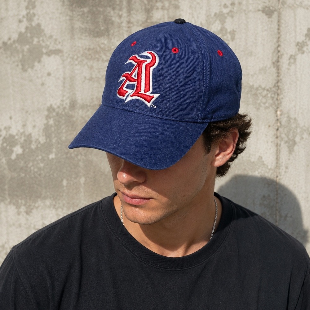 Vintage Zephyr Arizona Wildcats Hat Mens 7 1/4 Navy Blue The Z Fitted Wool Cap